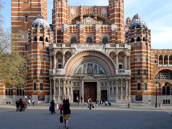 View of front of Westminster Cathedral