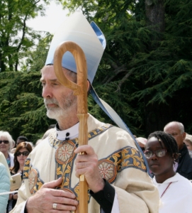 Bishop Alan leading his flock