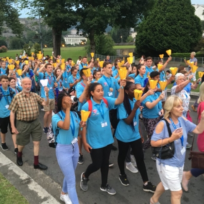 Young people walking