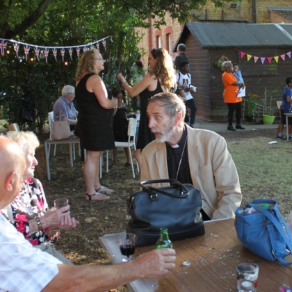 Bishop at Tilbury garden party