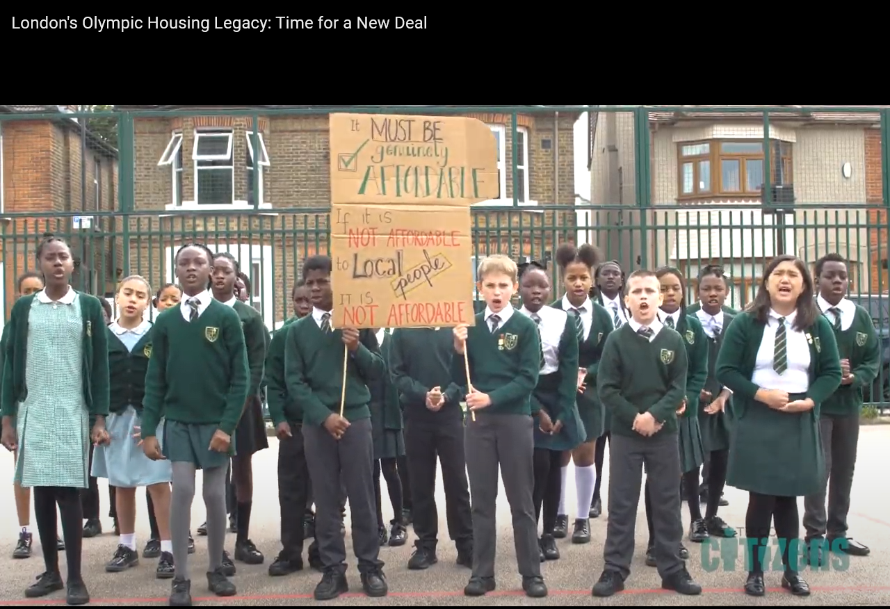 St Antony's School children protesting