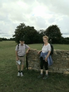 Anne & Brian on Cotswolds walk