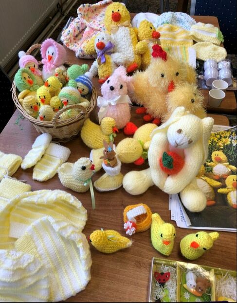 Knitting Group Easter goods