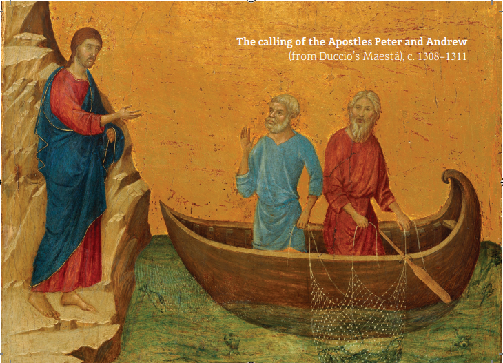 the Calling of the Apostles by Duccio 