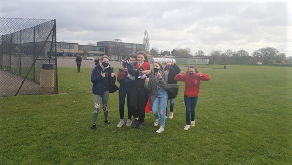 SJP students walking