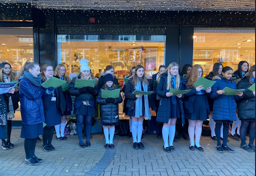 Chamber Choir singing in street