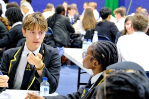 Two students talking