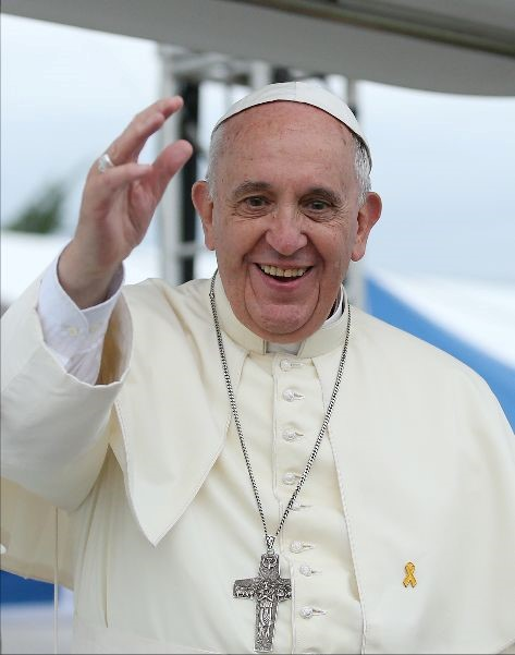 Pope waving