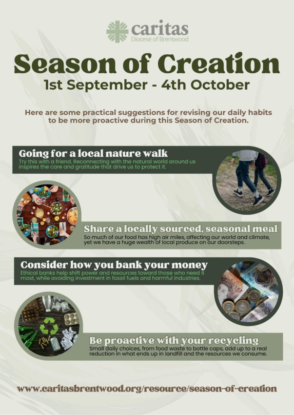 Ideas including a daily nature walk, eating locally sourced food, considering how you bank your money and being proactive with recycling